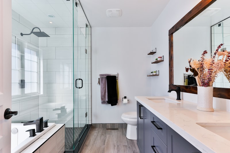 Modern bathroom deep clean